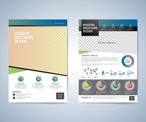 Business brochure flyer design layout template. Business brochure, leaflet, flyer, magazine cover design template vector.layout education annual report A4 size.