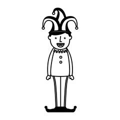 funny harlequin avatar character vector illustration design