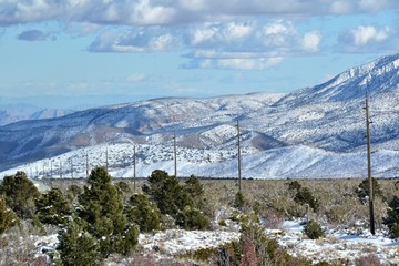 Snow Mountain  With Poles