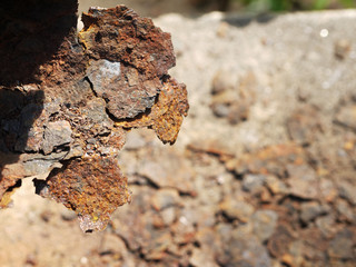 pile of rust metal closeup