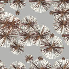 Continuous pattern  of  abstract dandelion
