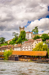 Beautiful river cityscape of Lucerne, Switzerland