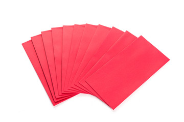 Red Envelope use in Chinese new year festival on white