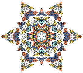 Beautiful mandala. Round ornamental pattern.