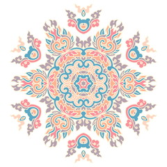 Fototapeta na wymiar Beautiful mandala. Round ornamental pattern.
