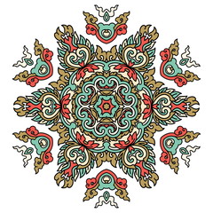 Beautiful mandala. Round ornamental pattern.