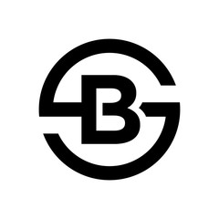 Letter S symbol Combination with B