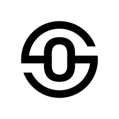 Letter S symbol Combination with O