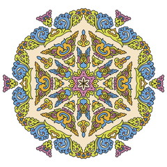 Beautiful mandala. Round ornamental pattern.
