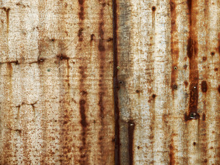 Old damage rusty zinc plat wall