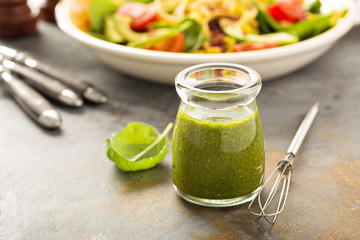 Healthy green goddess salad dressing