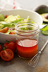 Fresh healthy salad with romaine and avocado