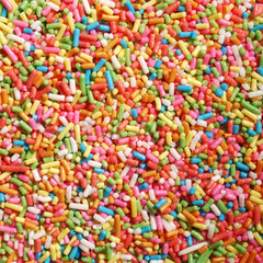 colorful sugar sprinkles as background