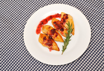 Fried chicken with a rosemary 