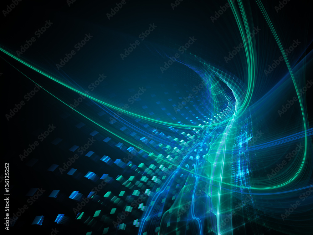 Aufkleber abstract background element. fractal graphics series. three-dimensional composition of intersecting 