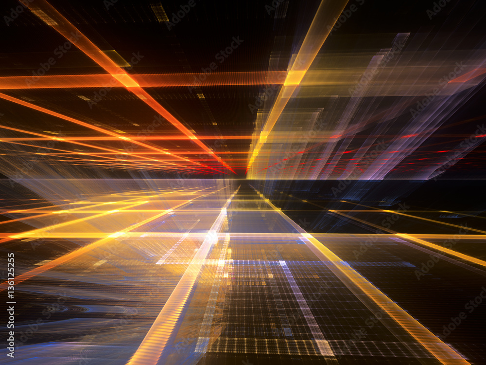 Poster abstract background element. fractal graphics series. three-dimensional composition of repeating gri