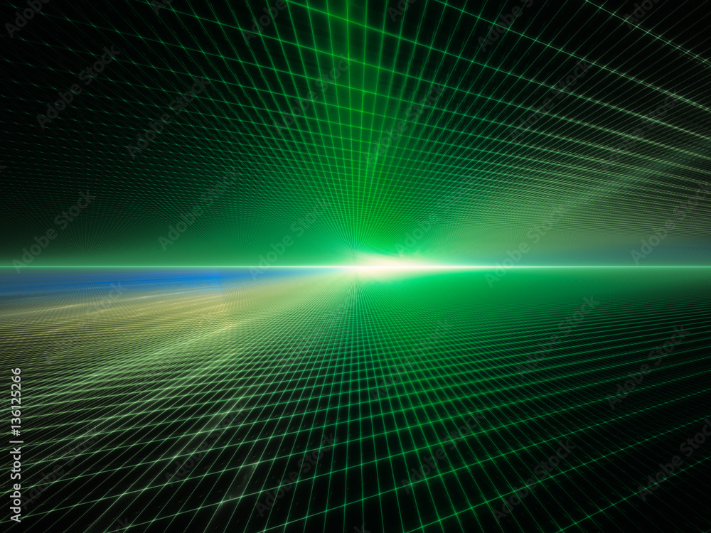 Aufkleber abstract background element. grid planes perspective. retro sci fi style. time and space concept. gr