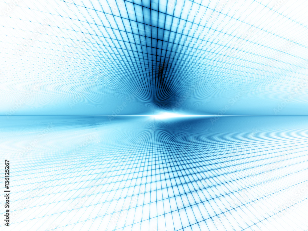 Poster abstract background element. grid planes perspective. retro sci fi style. time and space concept. bl