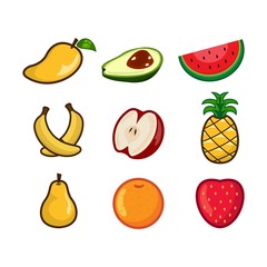 Fruit Icon Vector Outline Design Illustration