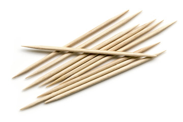 Toothpicks Isolated Top View