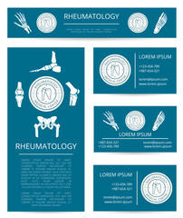 Naklejka premium Medicine center banner and card template set