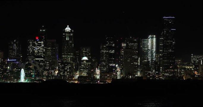 Seattle Skyline at night.