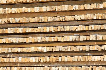 timber piled together