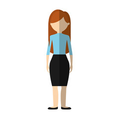 Fototapeta premium business woman formal cloth icon, vector illustration