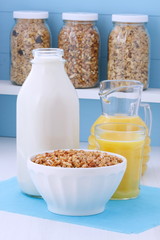 Delicious organic muesli cereal