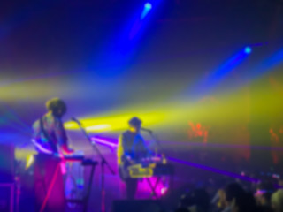 Fototapeta na wymiar Abstract blurred .concert in small club.