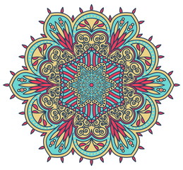 Beautiful mandala. Round ornamental pattern.