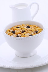 Delicious organic muesli cereal