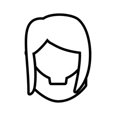 figure casual woman formal face icon, vector illustration image