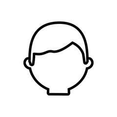 profile casual man formal face icon, vector illustration