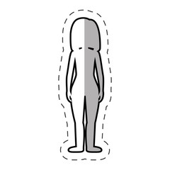 figure body woman icon image, vector illustration