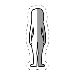 figure body woman icon image, vector illustration