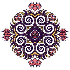 Beautiful mandala. Round ornamental pattern.