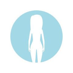 symbol figure body woman icon image, vector illustration