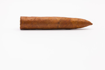 Luxury Cuban cigar and on the white desk