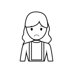 figure people casual woman cloth icon, vector illustration