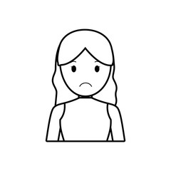 figure people casual woman cloth icon, vector illustration