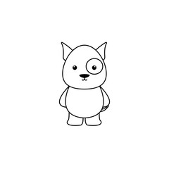 Fototapeta premium Cute Cartoon dog