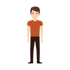 people casual man cloth icon, vector illustration