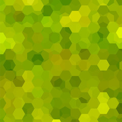 Fototapeta na wymiar Abstract background consisting of green, yellow hexagons. Geometric design for business presentations or web template banner flyer. Vector illustration