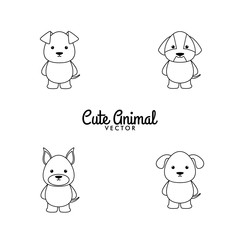 Cute Cartoon dogs