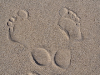 Footprints in the sand