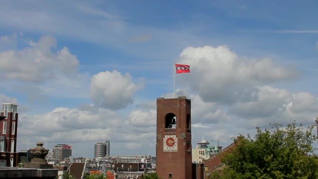 Aerial View at Amsterdam City, Near Exchange House