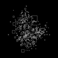 Abstract background with squares - vector illustration 