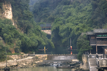 View from Yangtze River Cruise Ship China