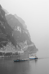 View from Yangtze River Cruise Ship China